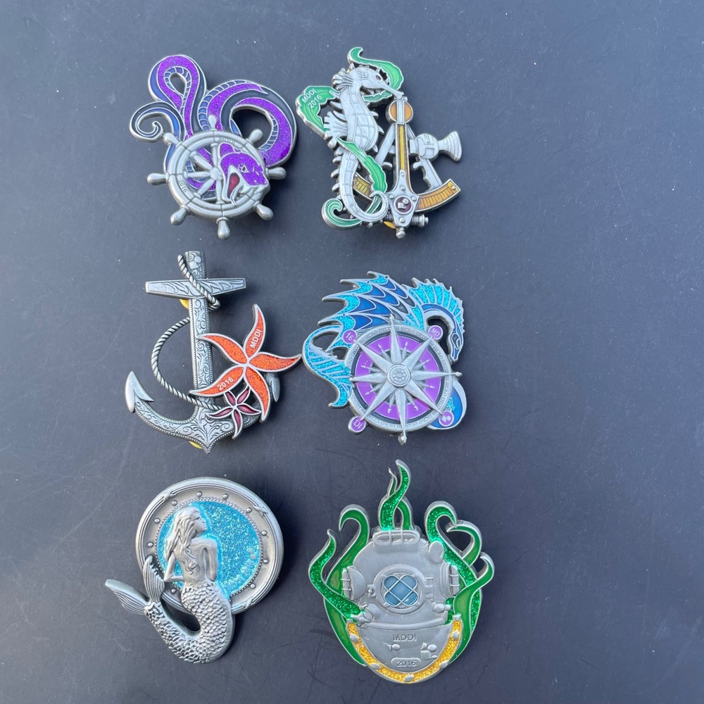 Destination Imagination 2016 Maryland Nautical Trading Pins Set of 6 Mermaid Sea